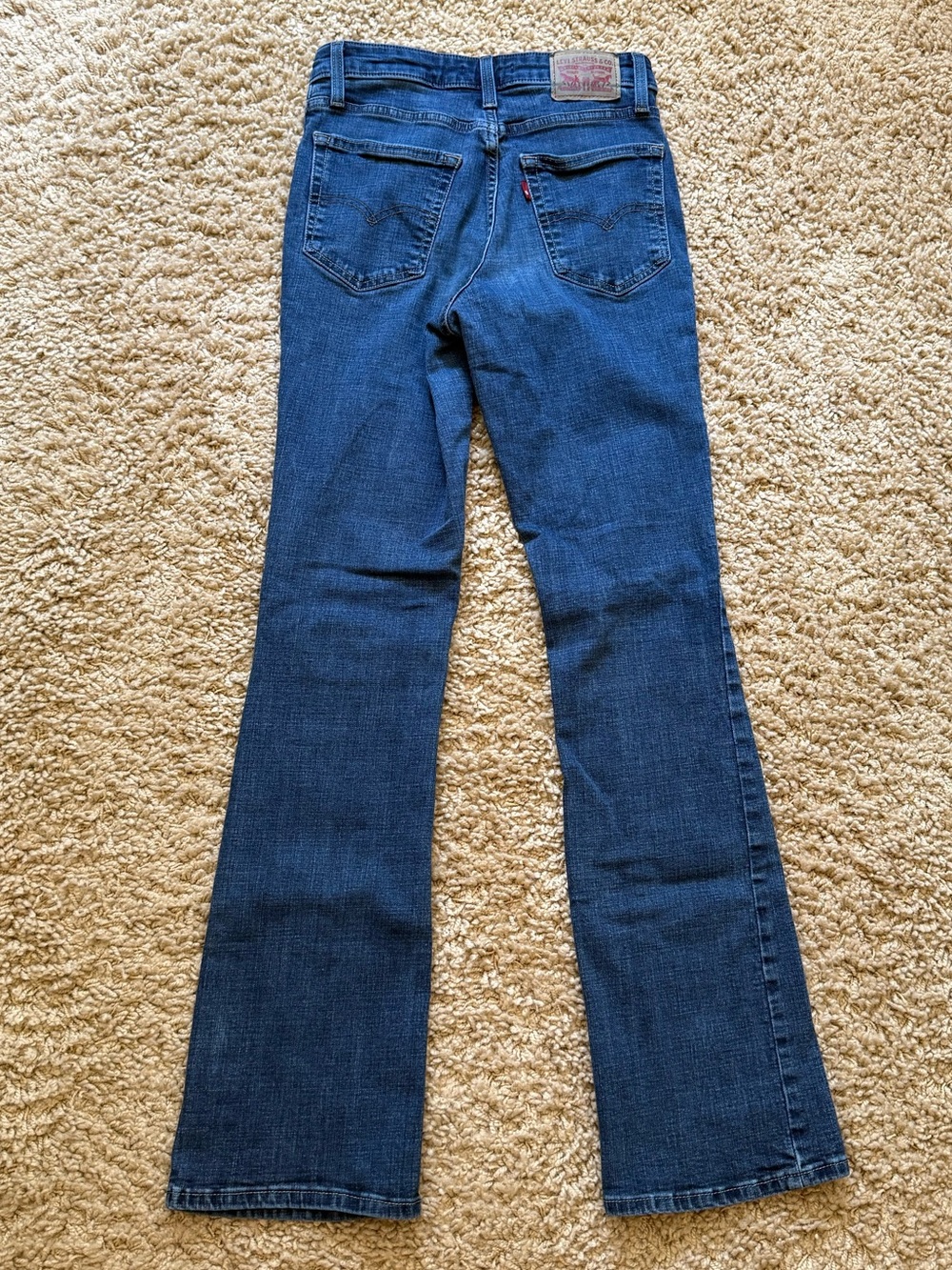 Levi's 725 High Rise Bootcut Jeans Mid Wash Denim Size 27 Slim Fit - Picture 2 of 10